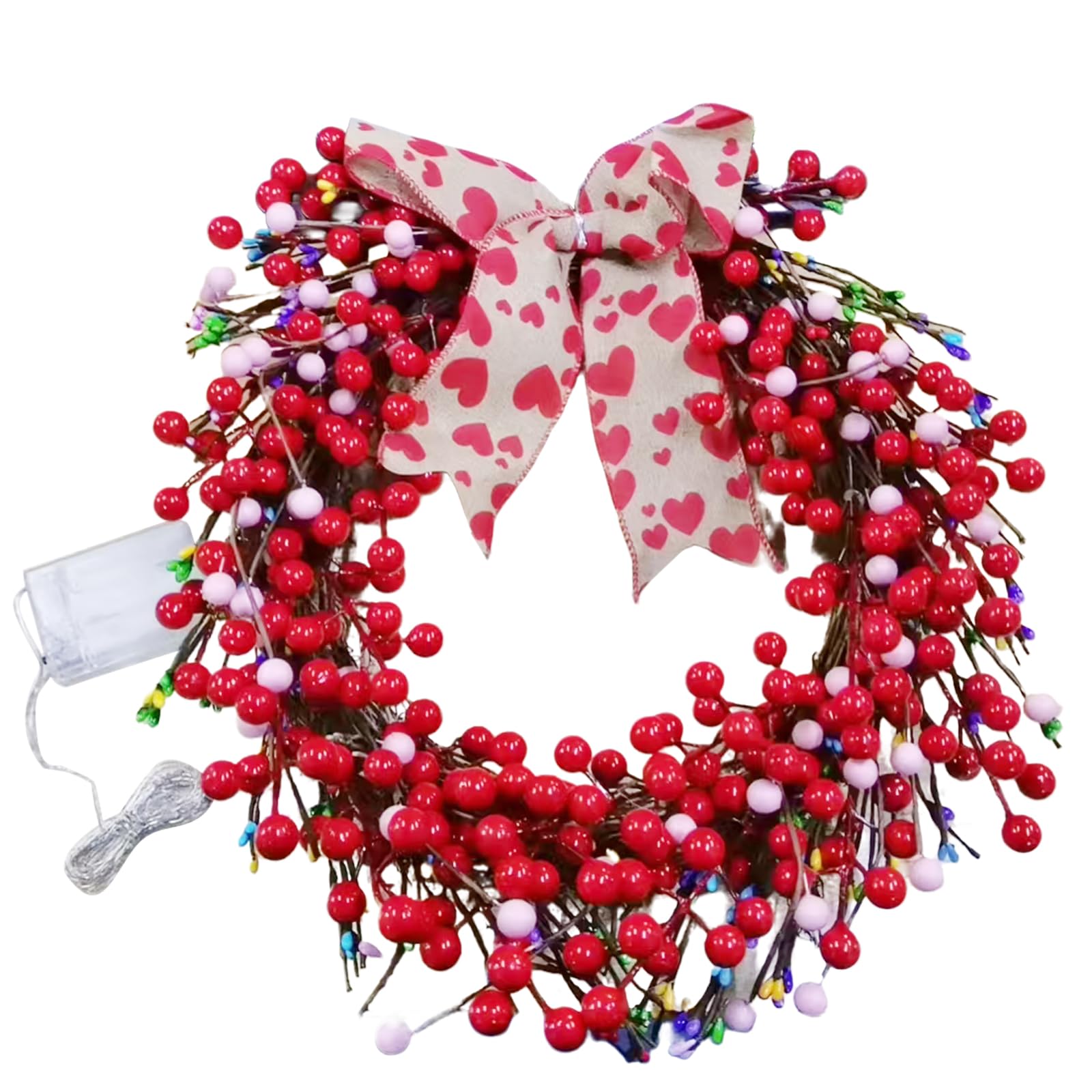 Artificial Flower Heart Wreath Valentine ' s Days Floral Wreath Ornament