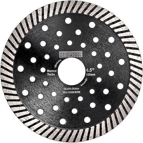 DT-DIATOOL Hoja de diamante de 4-12 pulgadas para bloque de mármol de granito, disco de corte de diamante con cabezales de corte turbo y múltiples