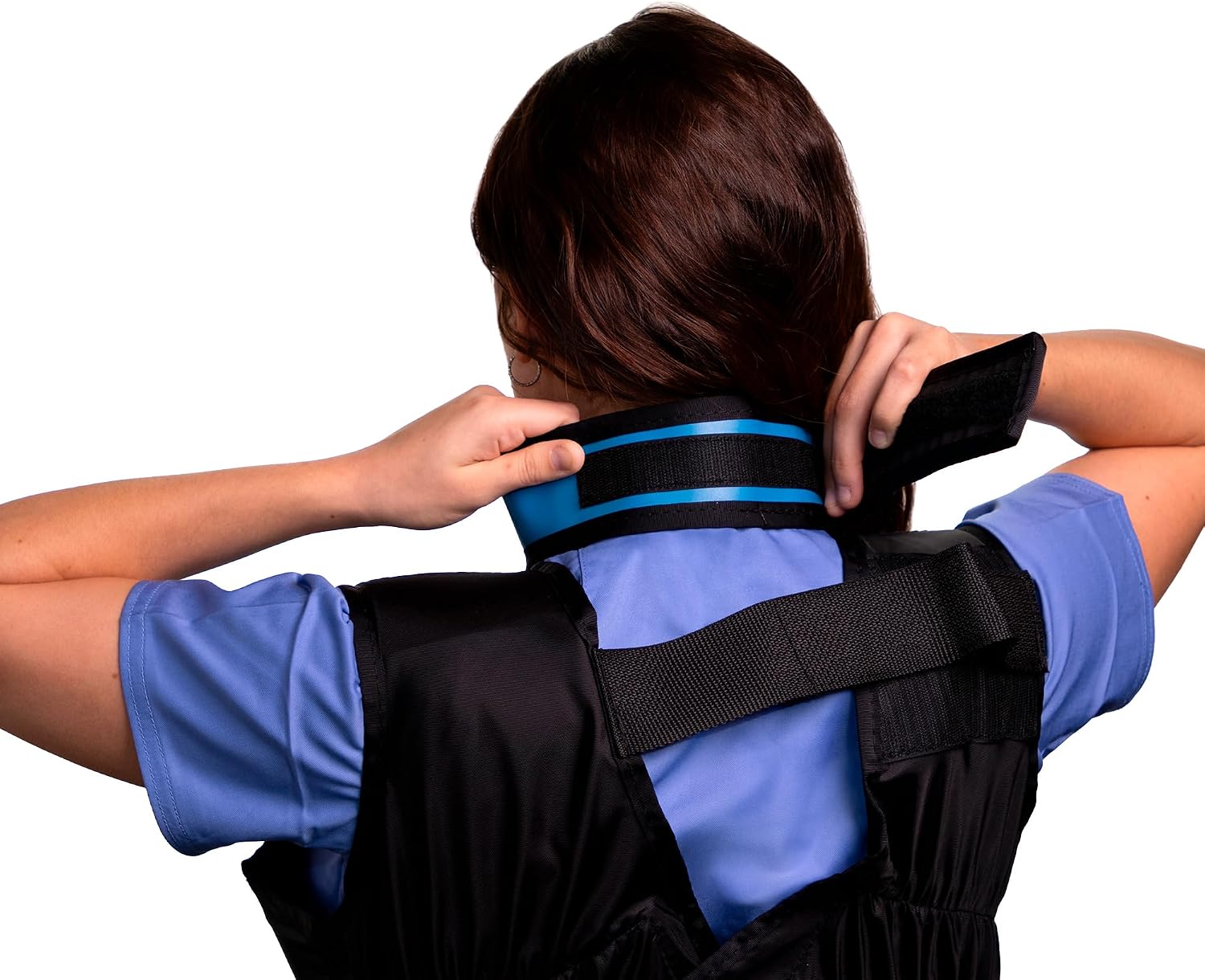 Thyroid Shield/Collar with PVC Easy Clean Color Cyan .50mm PB Light Weight Radiation Protection