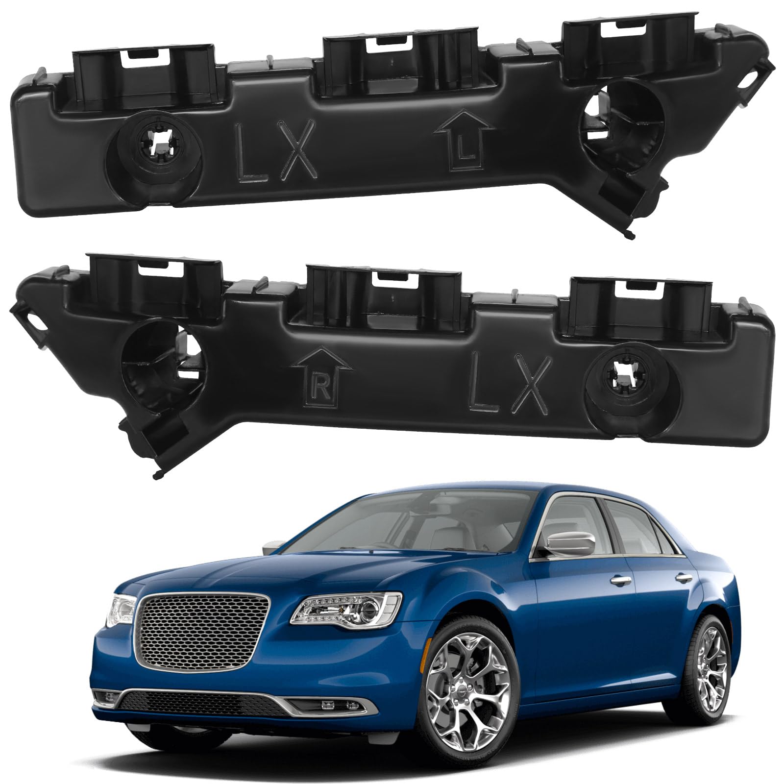 TOPUS For Chrysler 300 Bumper Cover Bracket 2011-2021, Pair of Front Bumper Retainer Support Lower Bracket Replacement For CH1042113 CH1043113