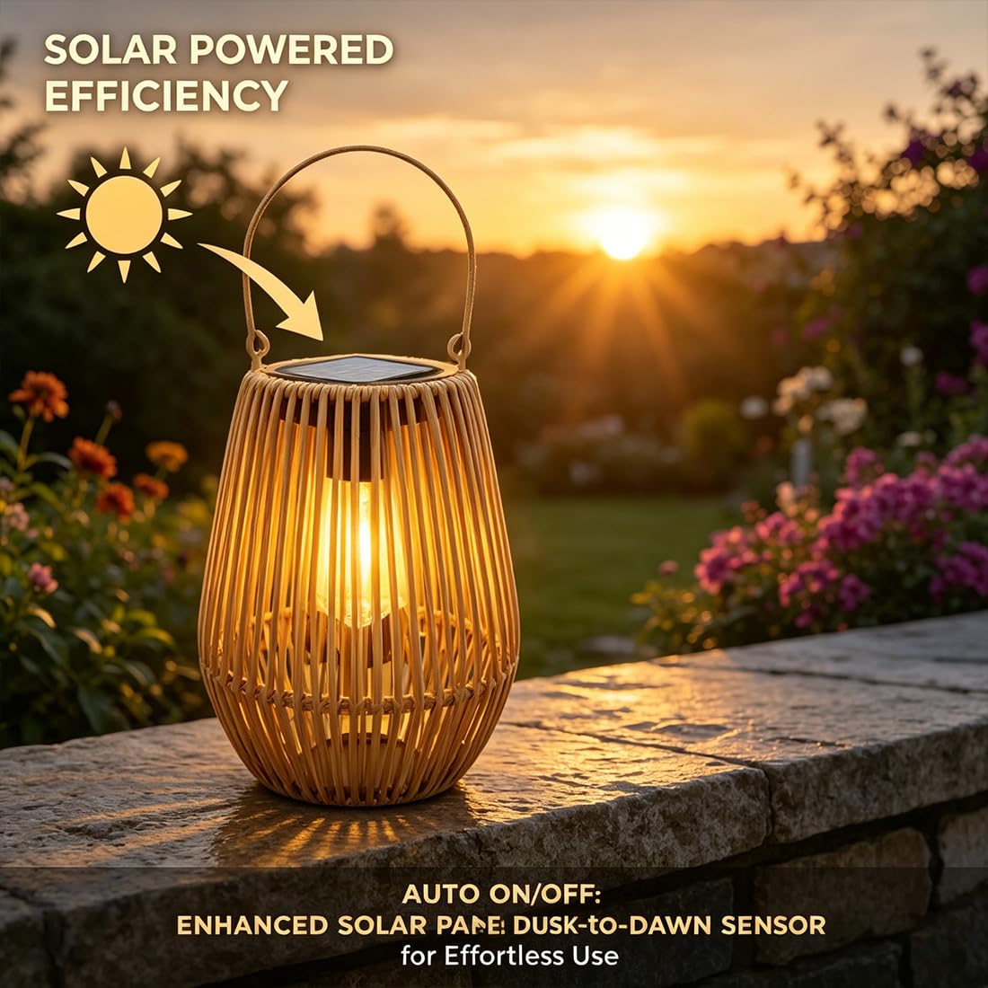Linterna solar de ratán tejida a mano, linternas solares de mimbre impermeables para exteriores, luces colgantes de ratán para jardín, patio, porche, cubierta, cenador, mesa, 2 unidades