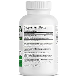 Bronson Moringa Extra Strength Capsules Moringa Oleifera Powder, 60 Count