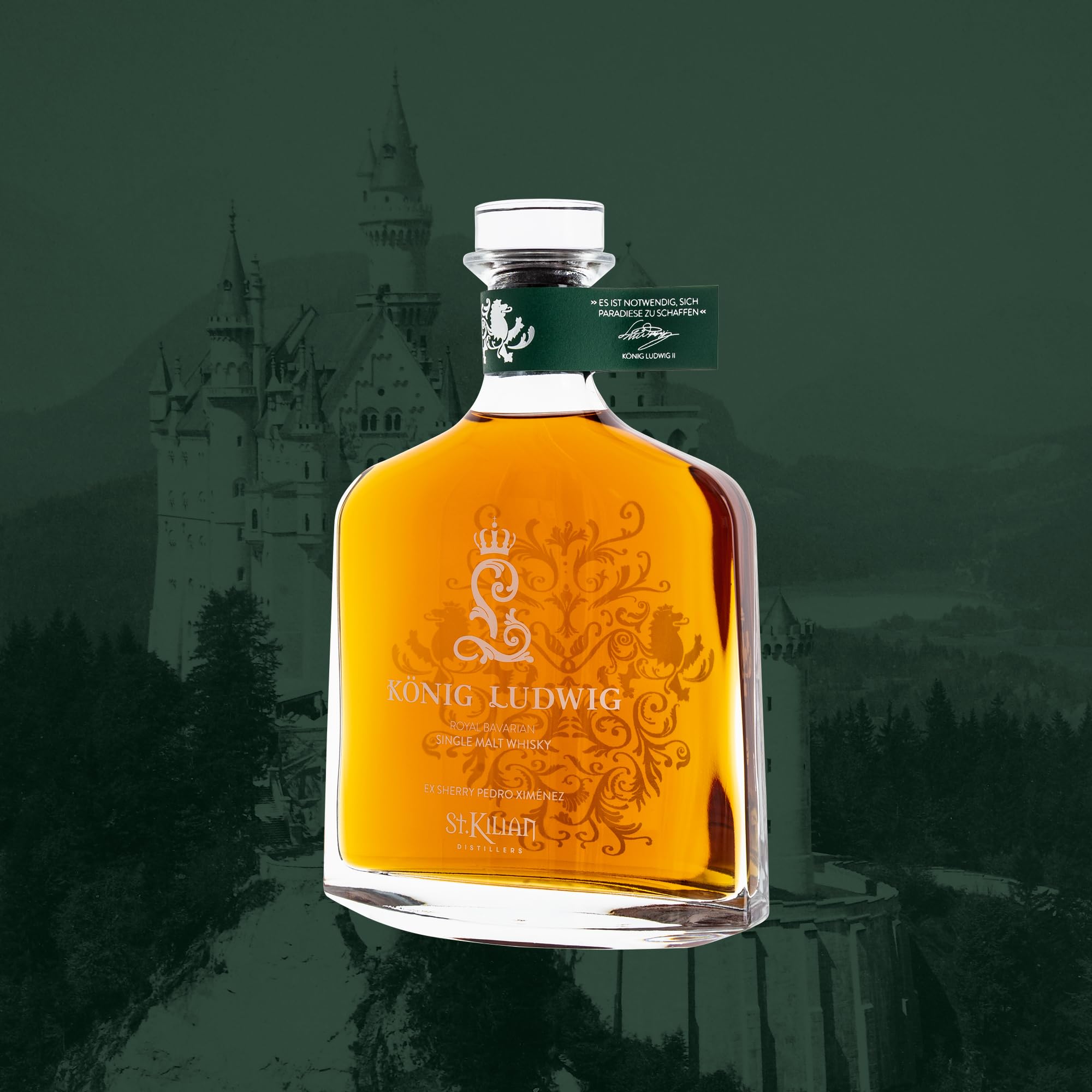 König Ludwig Single Malt Whisky by St. Kilian - [LIMITED EDITION] 53,5% Vol, 0,7l - Ex Sherry Pedro Ximénez - Deutscher Premium Whiskey aus ausgewählten Fässern - Fruchtig, würziger Whisky