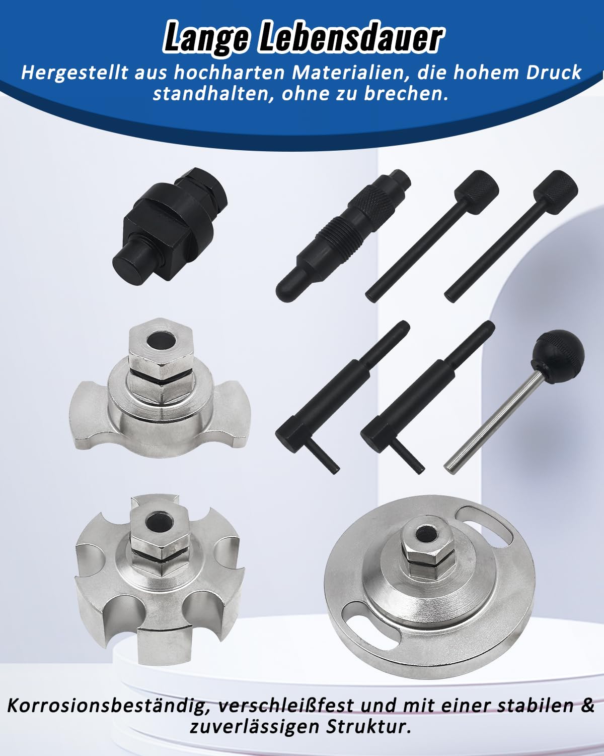 Motor Einstellwerkzeug Zahnriemen Werkzeug Kompatibel mit VW Audi 2.7 3.0 TDI, Steuerkette Nockenwellen Kurbelwellen Arretierwerkzeug ersetzt T40049, T40058, T40060, T40061, T40062, 3359,3242
