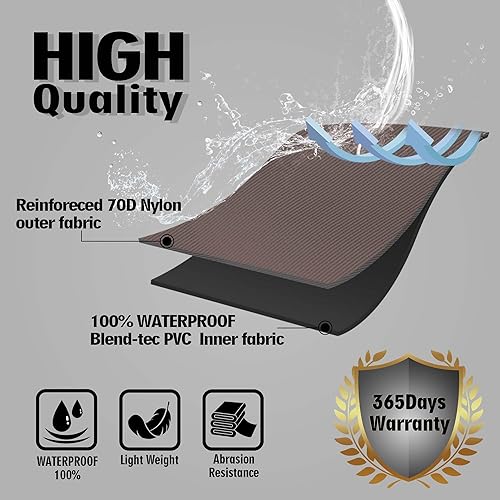 Miniatura 4 de Oxyvan - Vadeadores hasta el pecho con botas para hombres y mujeres, vadeador ligero de pesca de nylonPVC con colgador para botas