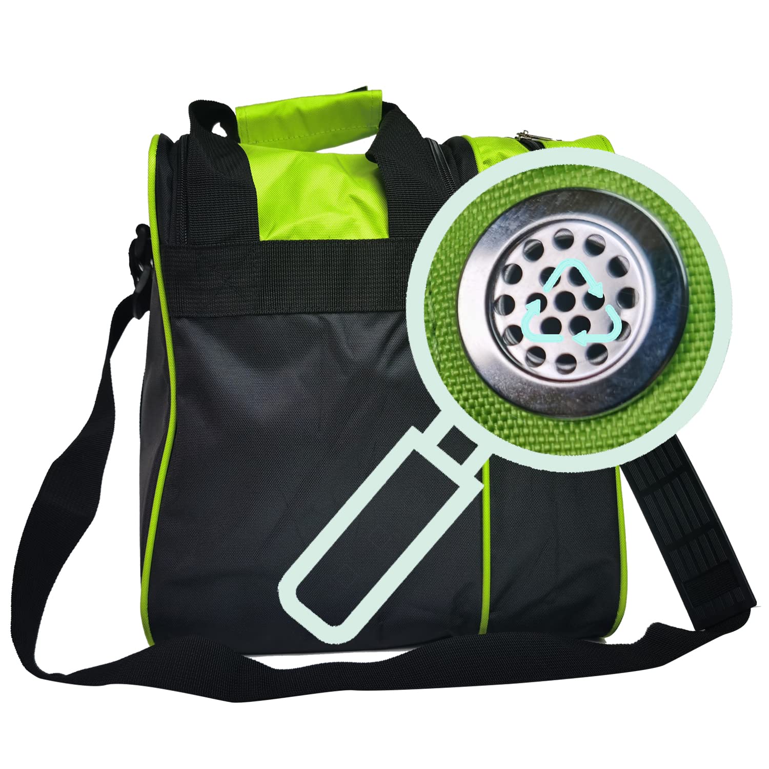 BALIKEN Sac de bowling simple avec support rembourré pour ballon, le sac de bowling peut contenir 1 boule de bowling et une paire de chaussures pour homme en taille 13