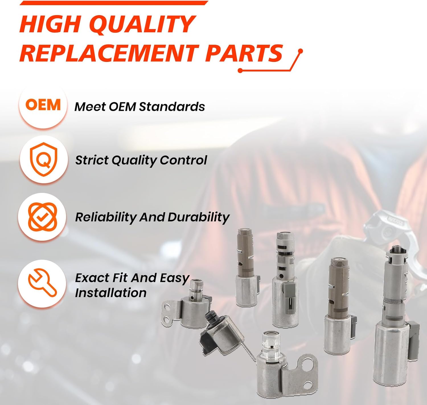 7PCS Transmission Solenoid Kit, Compatible with Lexus LX470 GS470 Suzuki Grand Vitara Sorento 2000-2011, 5 Speed Transmission Solenoid Valve Replaces Part A750E A750F A750 TB-50LS