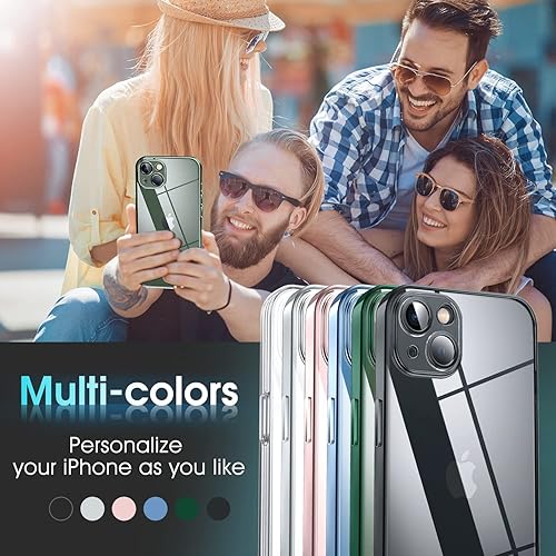 Miniatura 8 de Supdeal Funda transparente para iPhone 13 Mini, No amarilla Protección de cámara Prueba de caída de grado militar Funda protectora transparente a