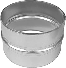 Repa Market Ventilation Hose Connector 125mm - Galvanised Steel Round for Ventilation Hose, Air Conditioning, Exhaust Pipe - Indoor, Outdoor, Coiled Hose, Hose