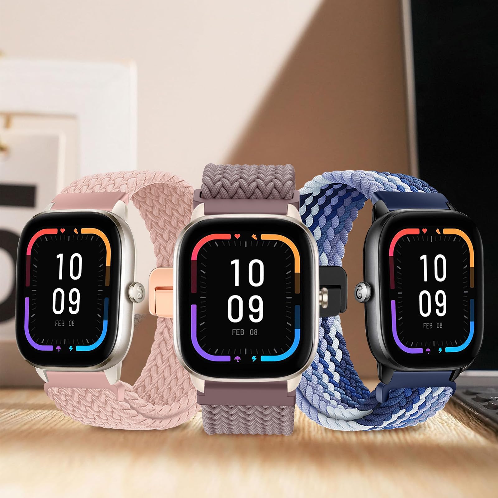 Cinturino per Amazfit Active, 20mm Sport Nylon Ricambio Elastica Cinturini per Amazfit GTS, GTS 4 Mini, GTS 4, GTS 3, GTS 2, GTS 2 Mini, GTR Mini, Amazfit Bip, Bip U, Bip U Pro, Bip 3, Bip 3 Pro