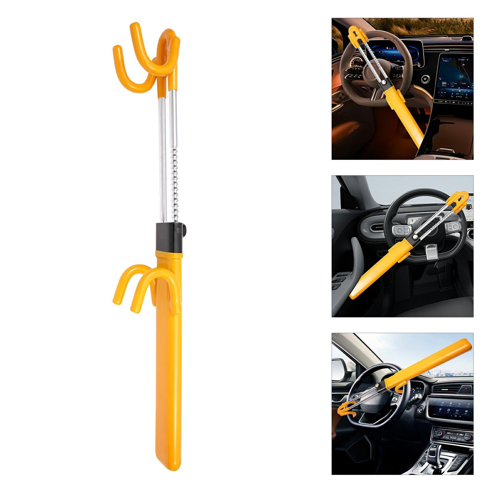 Lenkradkralle Auto - Universelles Lenkradschloss Aus Stahl 47-64cm Mit 2 Schlüsseln