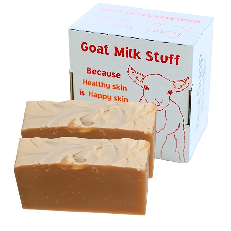 Goat Milk Stuff Sabonete em Barra de Leite de Cabra HONEYSUCKLE, Artesanal, Pacote com 2