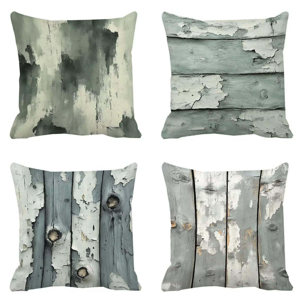 Juego de 4 Fundas Cojines Gris Retro 55 x 55 cm Fundas Cojines, Decoración Moderna Cojin Exterior, para Sofá salón Cama Sillas Decoración, Cuadrado Terciopelo Sofá Cojín Exterior (Sin Almohada) m-338