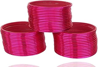 NMII Plain Metal Bangles Set For Women and Girls with Glossy Finished Design