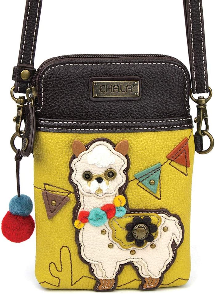 CHALA Farm Animal Collection Cell Phone Crossbody Purse-Women PU Leather/Canvas Multicolor Handbag with Adjustable Strap - Image 2