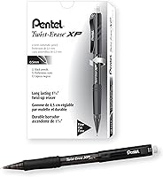 Vista 1 de Pentel Lápiz automático Twist Erase EXPRESS, tamaño de plomo de 0.020 in, barril negro, caja de 12 (QE415A)