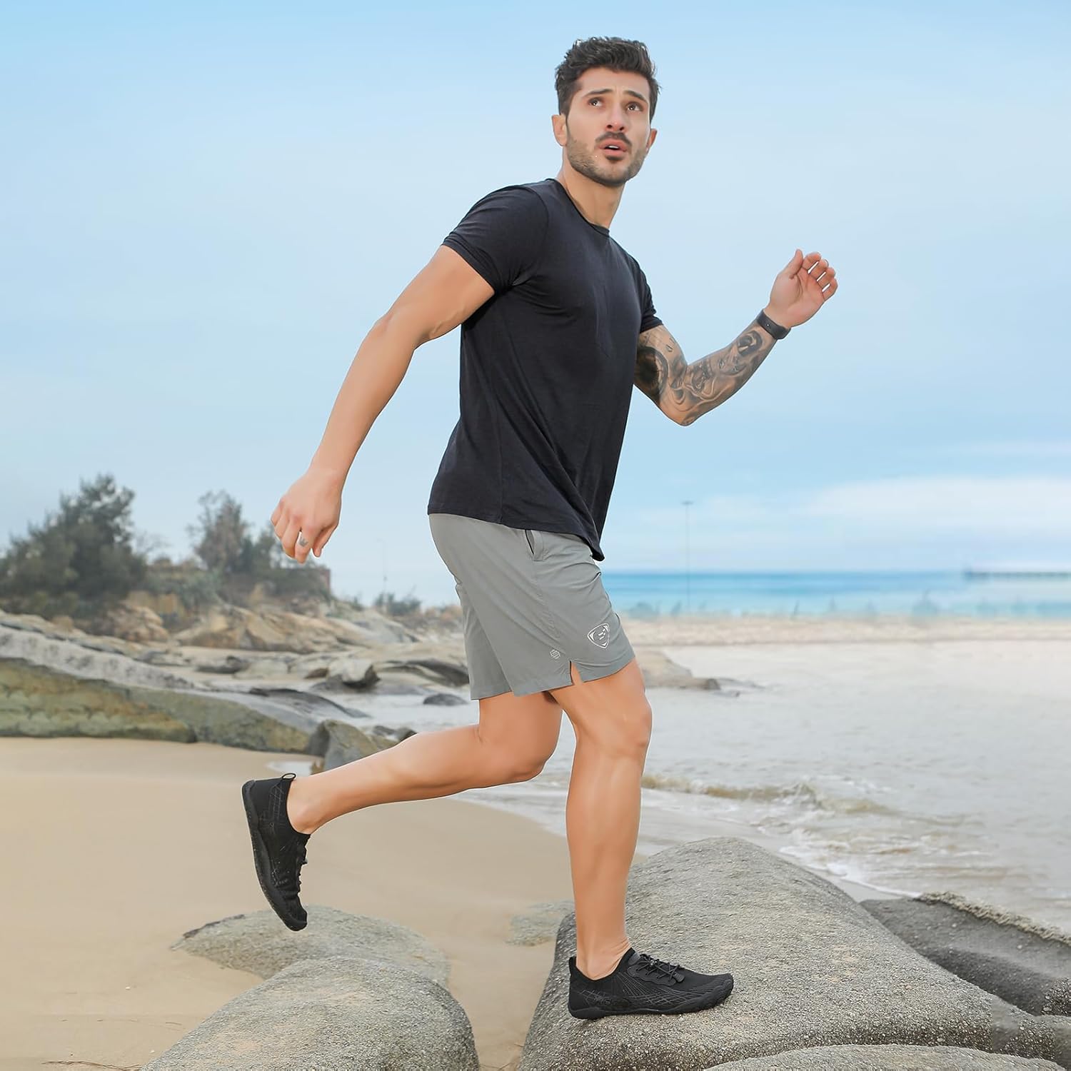 Water Shoes for Men and Women, Barefoot Aqua Socks, Wide Fit Beach Swimming Pool Shoes, Anti-Slip Outdoor Walking Hiking Kayaking Diving Surfing - Image 2