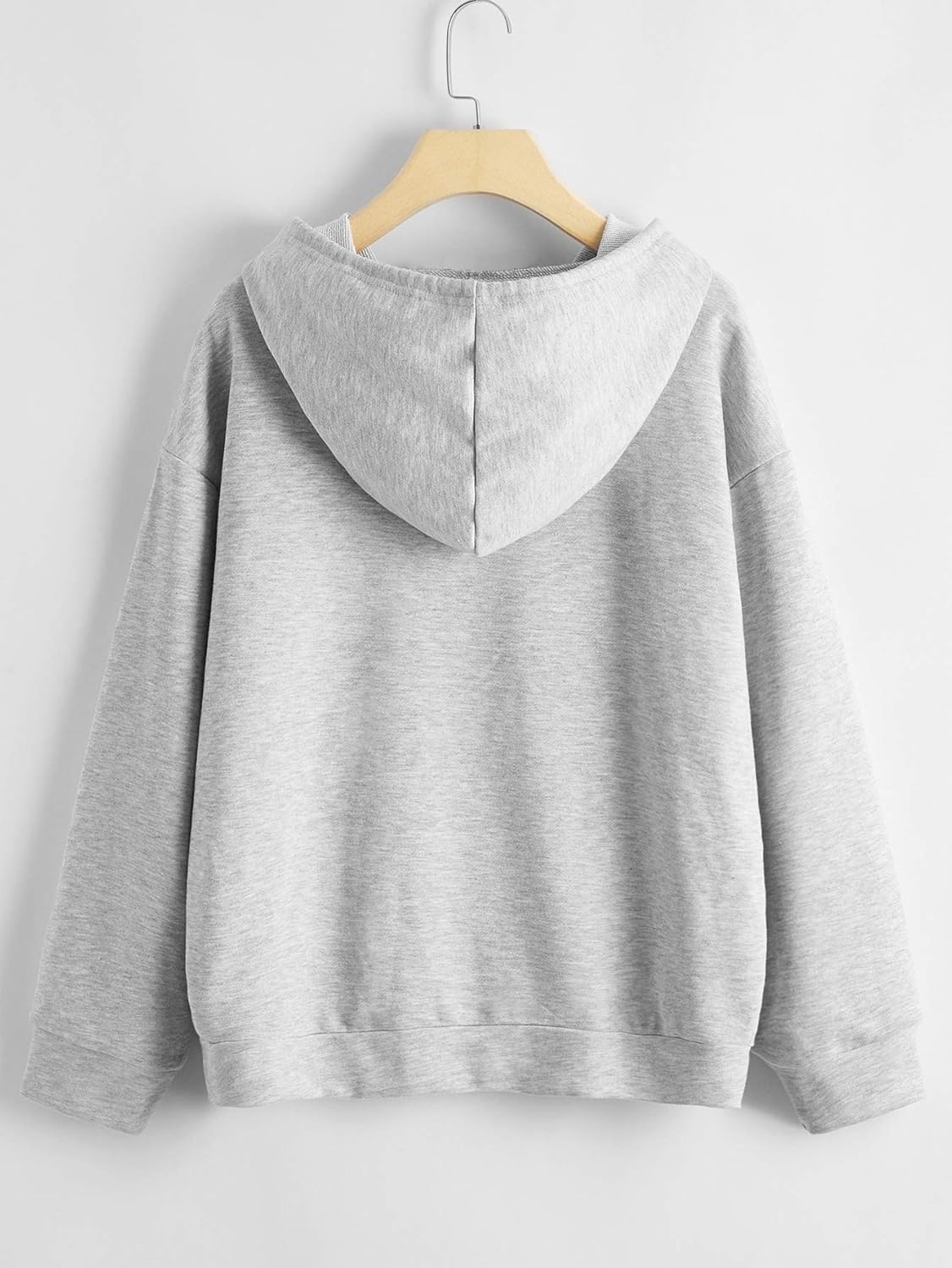 SweatyRocks Sweatshirt Women's Pullover Sweatshirt Butterfly Print Hoodie Grey Butterfly Small