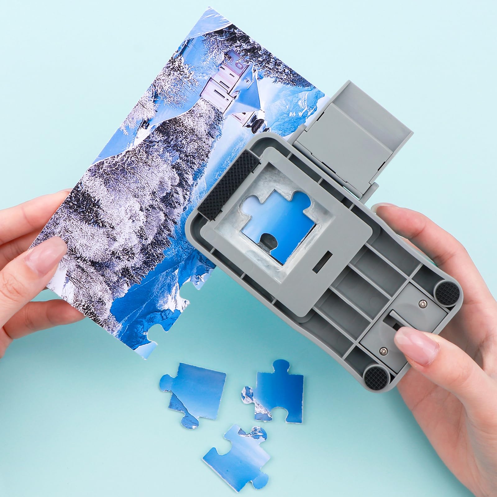 BAOFALI Puzzle-Stanzer, Mini-Puzzlemacher, tragbare Puzzleteile, Stanzmaschine für Kunst und Handwerk, Puzzle, Scrapbooking und DIY-Puzzle, Mini-Werkzeug