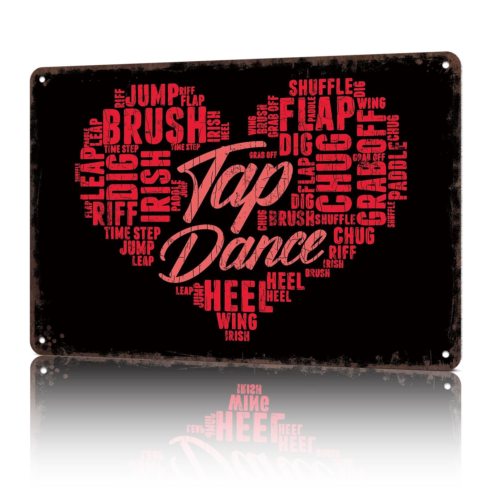 KWQDOZF Vintage Metal Signs Tap Dancer Funny Graphic Funny Tin Sign Poster Wall Art For Home Room Bedroom Office Decor 8x12inch