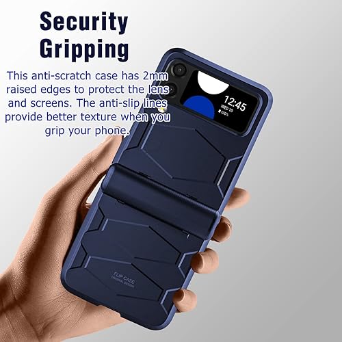 Miniatura 4 de Miimall Funda compatible con Galaxy Z Flip 4 con protección de bisagra, Z Flip 4, carcasa rígida de policarbonato duradero, cubierta de bisagra todo