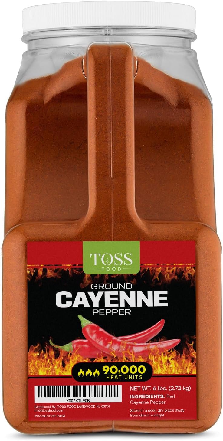 Extreme Hot Cayenne Pepper Powder Bulk 90,000 Heat Units 6 LB, Ground Cayenne Powder Hot Pepper Powder - Red Pepper Powder Spice for Home and Commercial Cooking