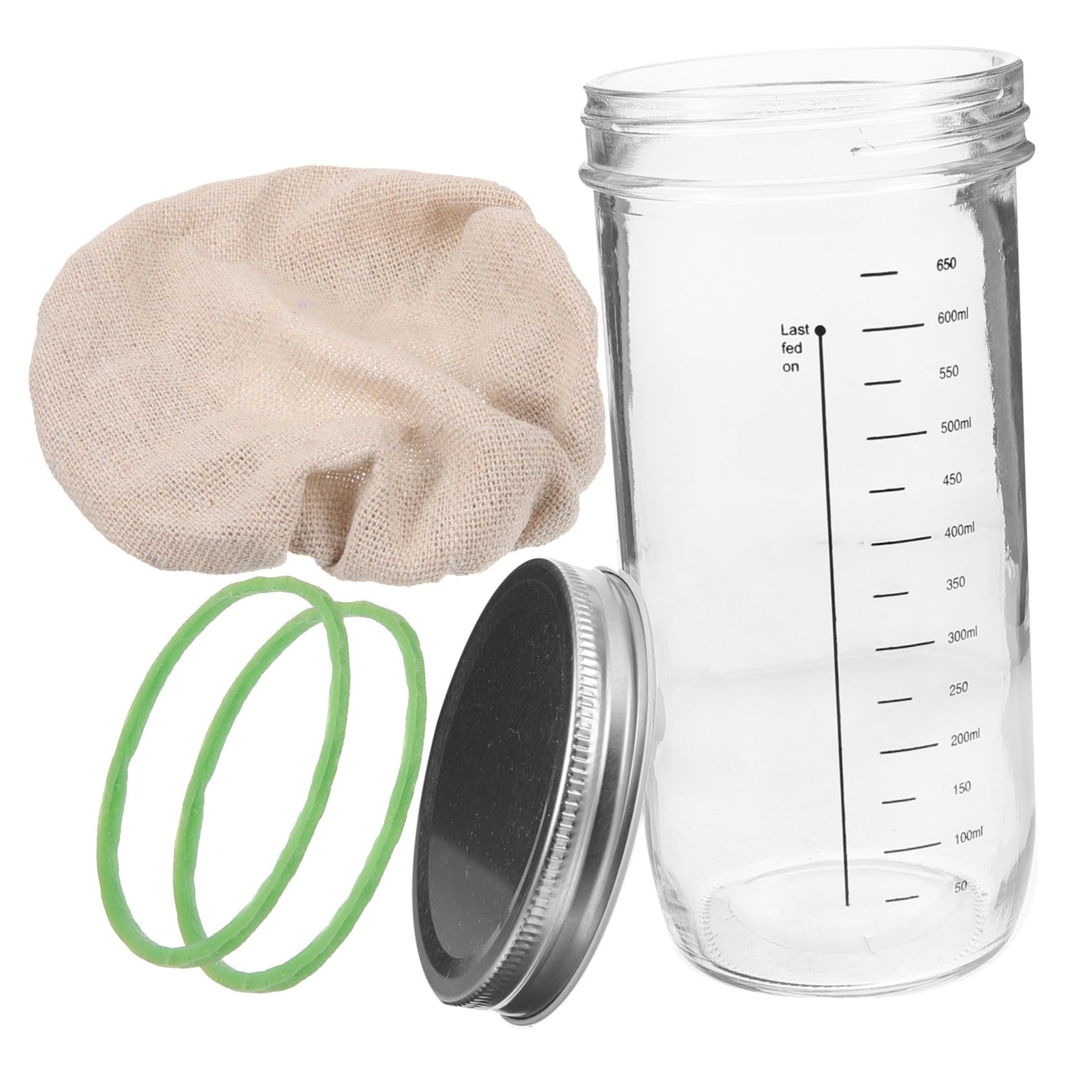 Bocal de fermentation verre avec couvercle étanche pot levain pour conservation maison
