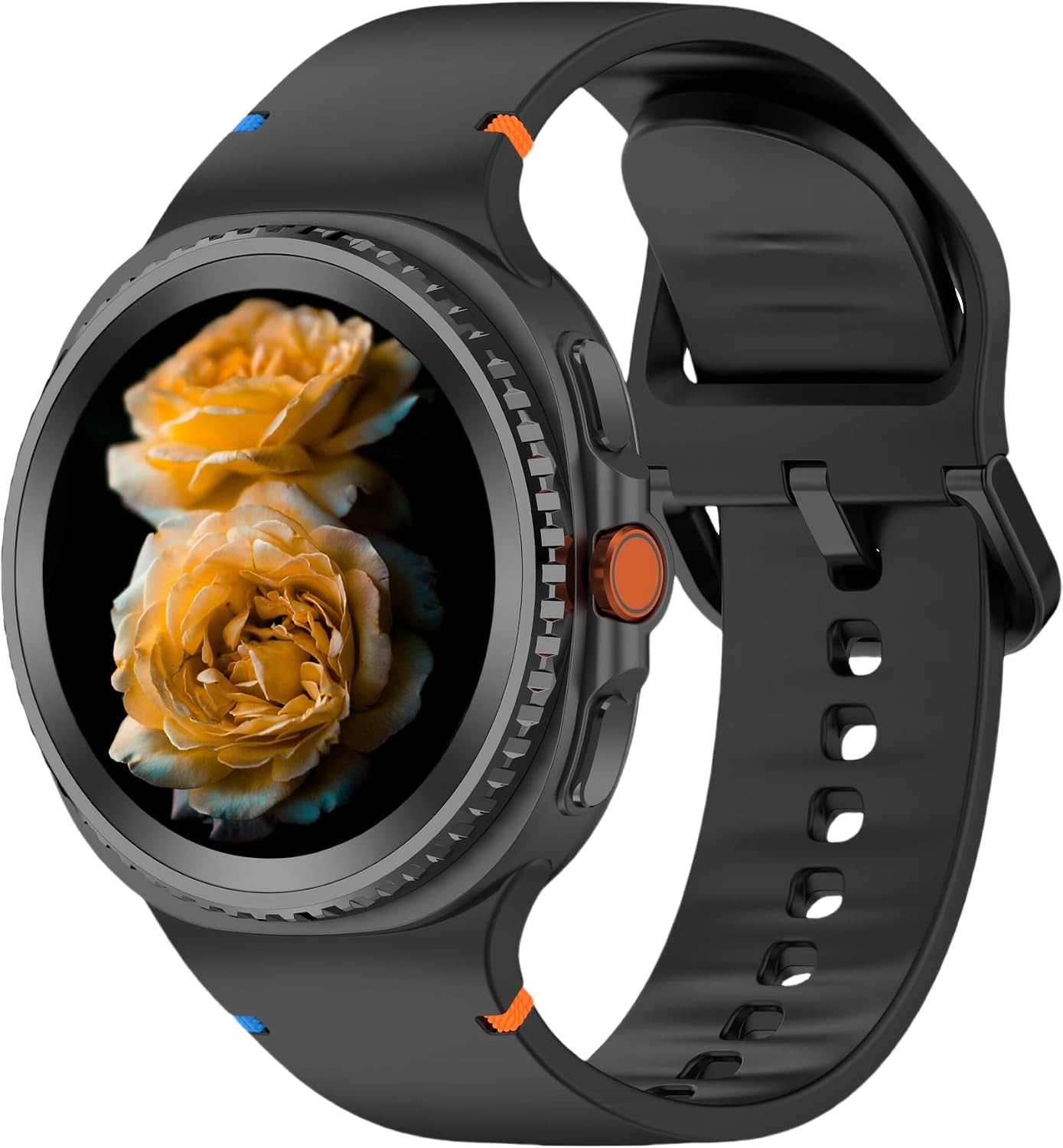 Compatible with Samsung Galaxy Watch 8 40mm 44mm / Watch 8 Classic 46mm, Soft Silicone Sport Band - Lightweight Breathable Strap