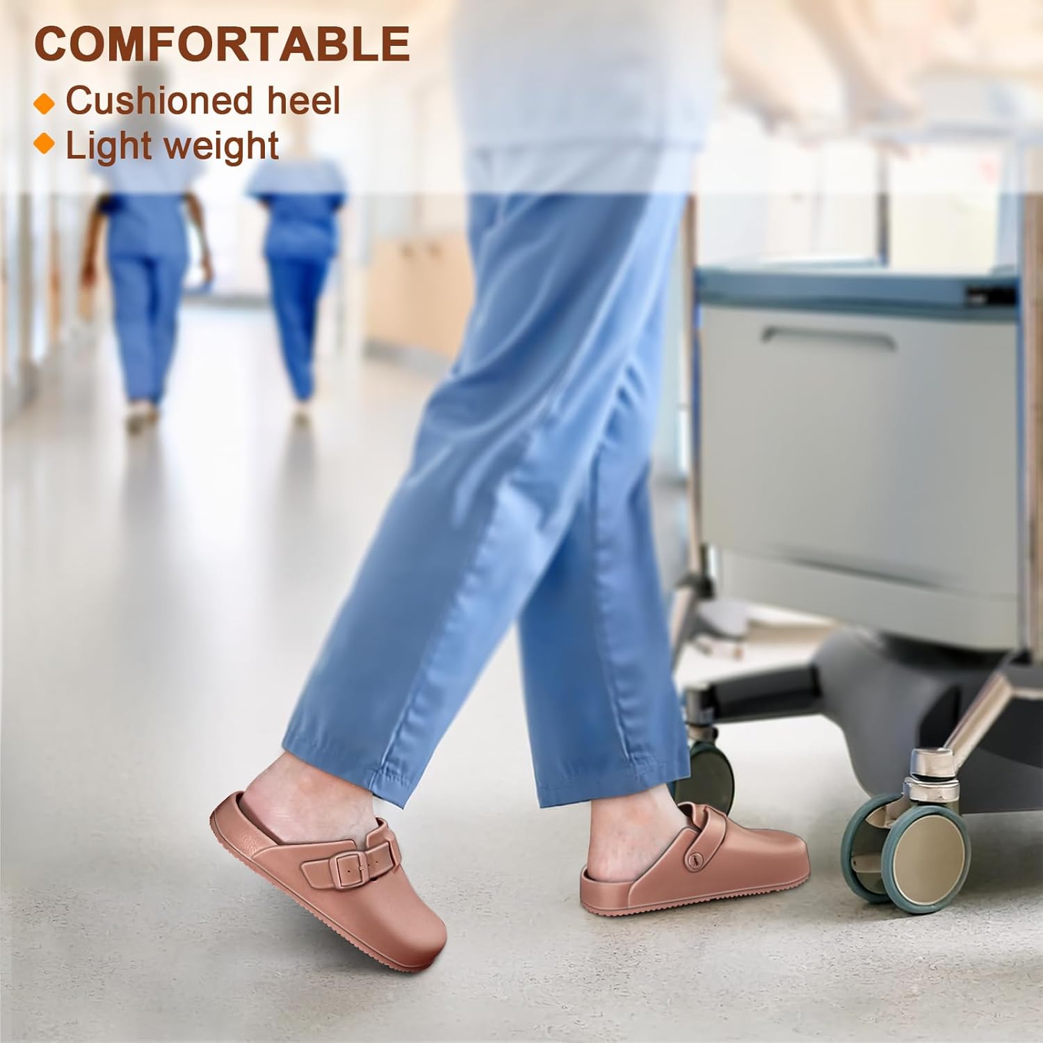 Bigant Womens Clogs,Mercy Mules for Womens Nurse Shoes-Slip on Garden Work Shoes - Image 5