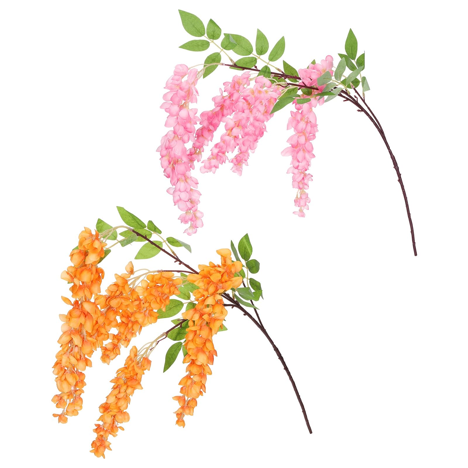 Guirlande Florale Artificielle en Soie de 120cm pour Arche de Mariage, Rose Foncé - 2 Pcs