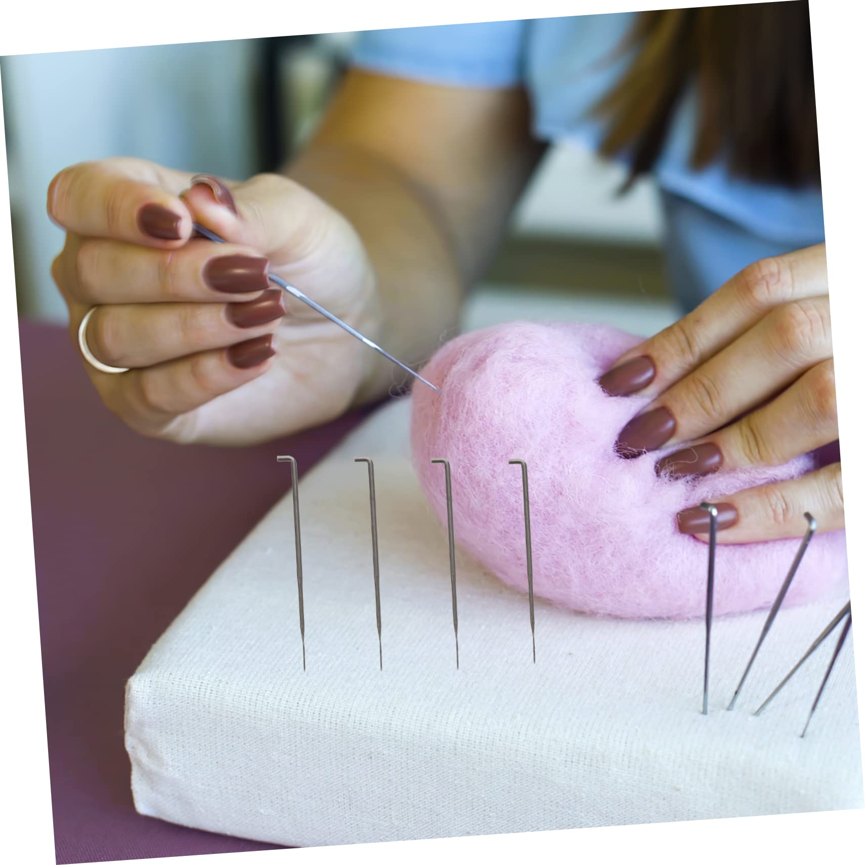 Gadpiparty 3 Sätze Wollfilm -werkzeugset Zum Handnähen Nadel-kit Stickerei Nadeln Stich Stanznadel Zum Sticken Bausatz Zubehör Nadelwerkzeuge Aus Filz Pu-Leder