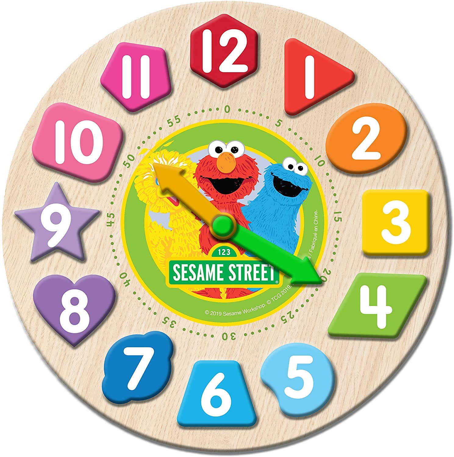 Amazon.com: TCG Toys Sesame Street 12 Piece Shape Sorter Clock