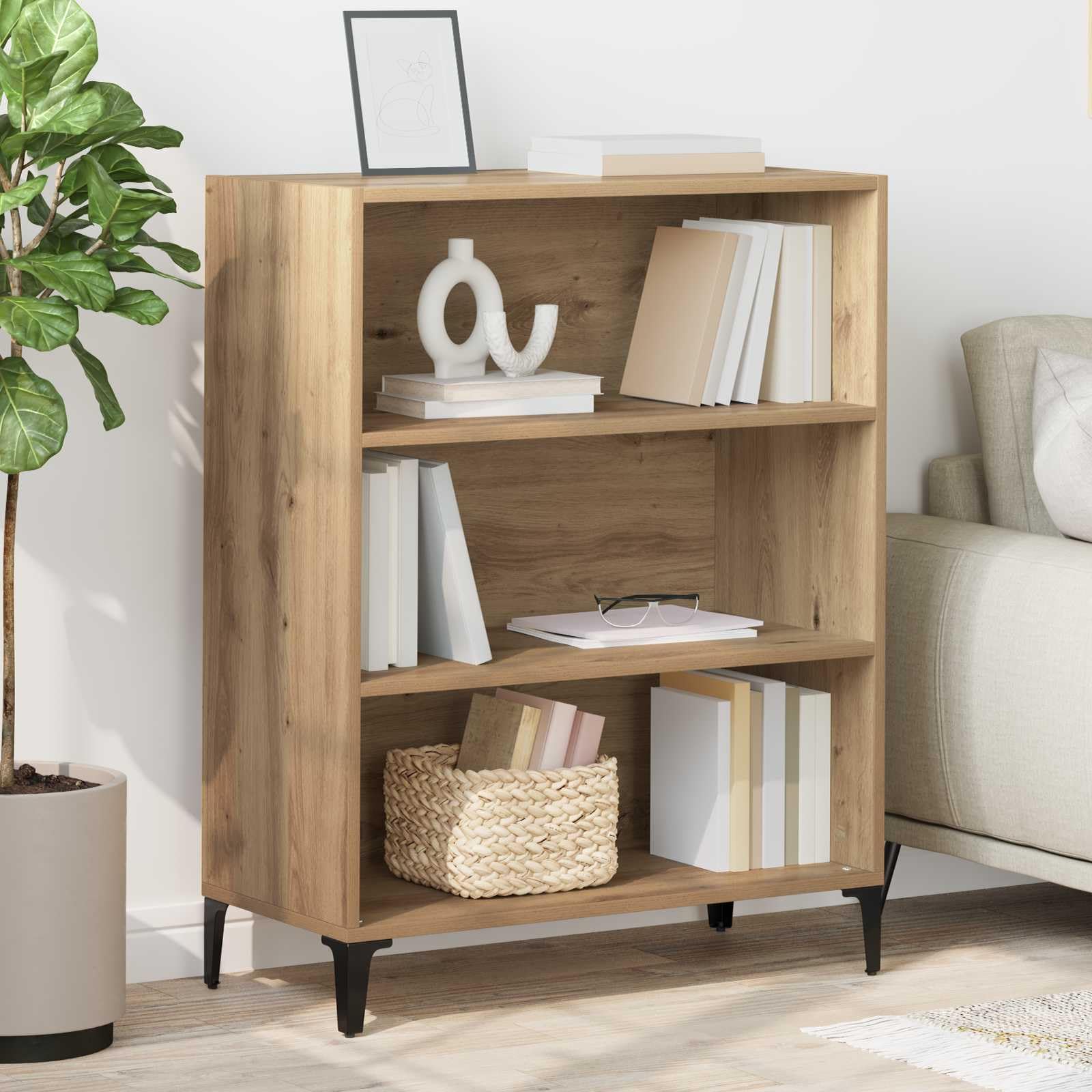 vidaXL Credenza Rovere artigianale 69,5 x 32,5 x 90 cm, Mobile da soggiorno, madia rettangolare, arredo moderno, storage funzionale, design in legno