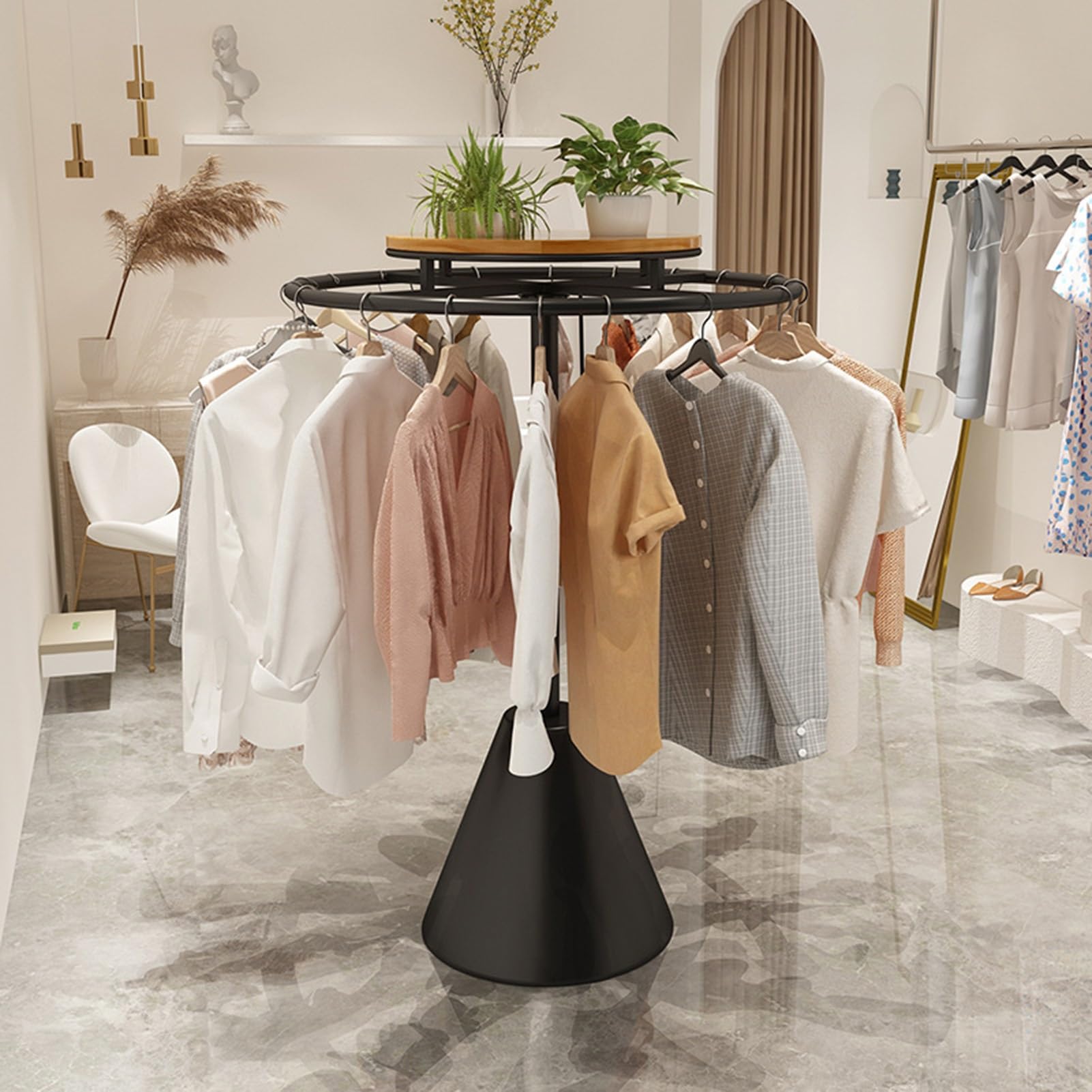 Présentoir au sol pour costumes et sous-vêtements de magasin
