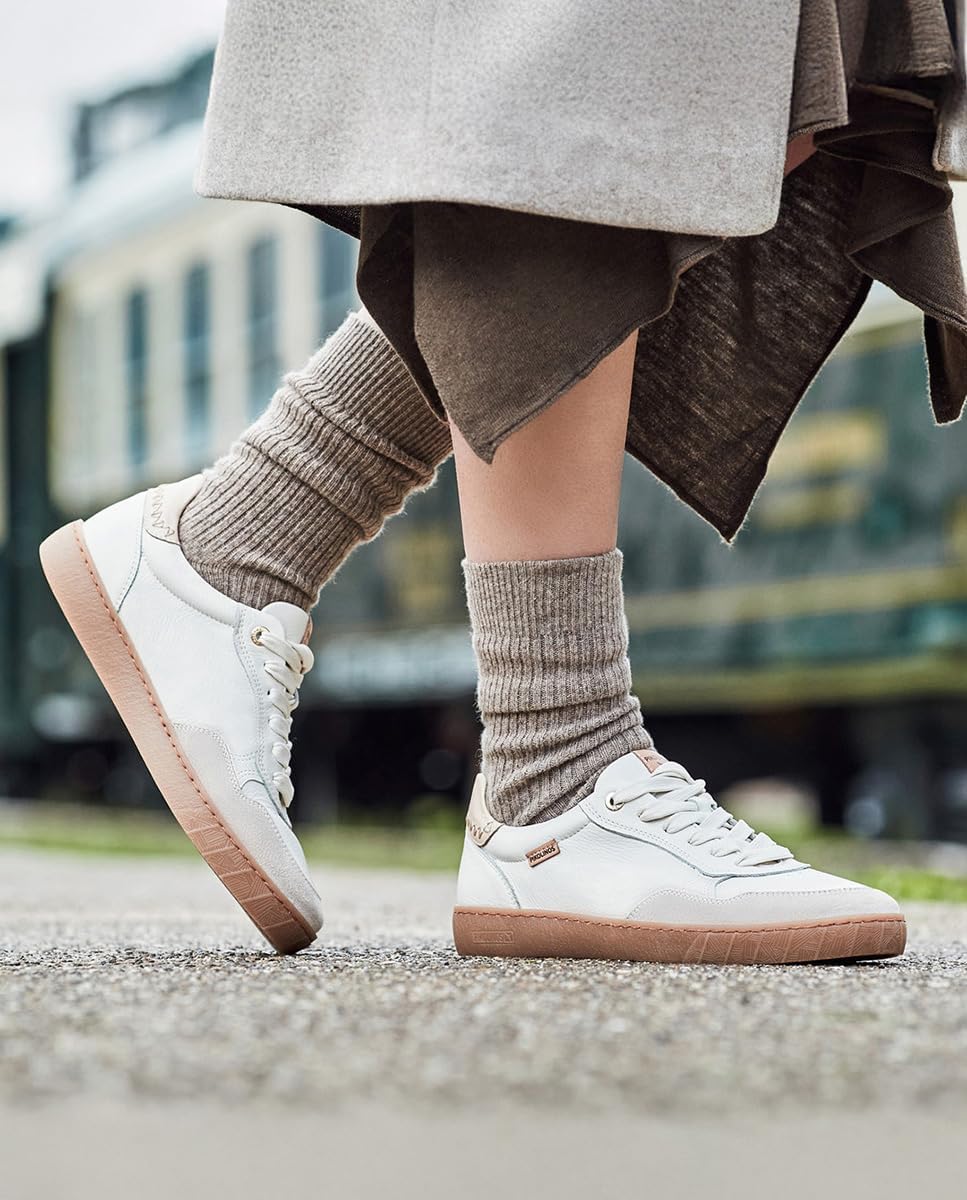 PIKOLINOS Sneakers Leather Lanzarote for Woman Off-White - Image 2