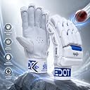 Whitedot Alpha Cricket Batting Gloves||Suitable for Youth|Medium Left Hand||White gallery image