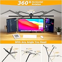 Vista 6 de LED Desk Lamp with Clamp, Architect Desk Lamp for Home Office with Remote, 24W Ultra-Bright Desk Light with Stepless Dimming and Stepless