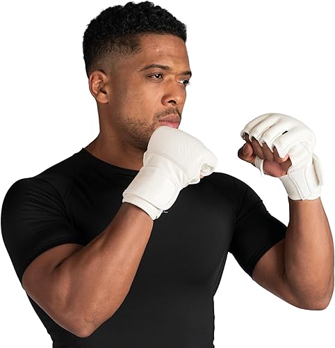 Miniatura 2 de Sanabul Guantes forjados de batalla de 4 onzas MMA para hombres y mujeres, guantes profesionales de boxeo, Muay Thai, Kickboxing, para combate