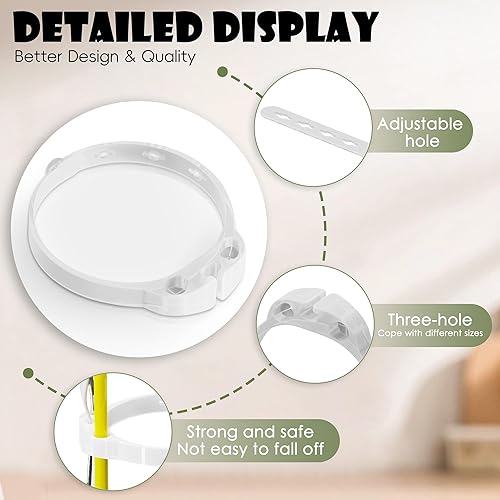 Miniatura 2 de 5 soportes de silicona para cucharas, soporte para pajilla, soporte ajustable para cuchara compatible con tarros de vidrio redondos y cuadrados