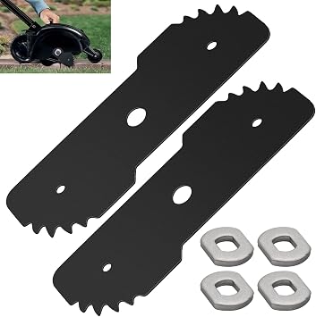 2 Pack EB-007 Edge Hog Heavy-Duty Edger Replacement Blade Compatible with Black Decker Heavy Edge Hog for 2-in-1 Landscape Trencher LE750, LE710, LE760, LE760FF - with of Wear Indicators