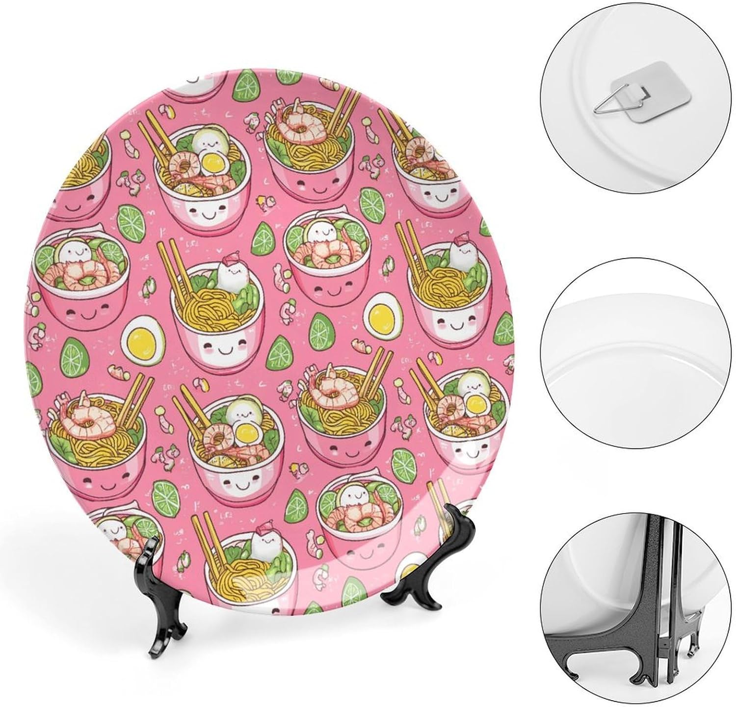 Noodles Decorative Plate Tray Decor Trinket Dish Bone China Dinner Plates for Home Office Kitchen