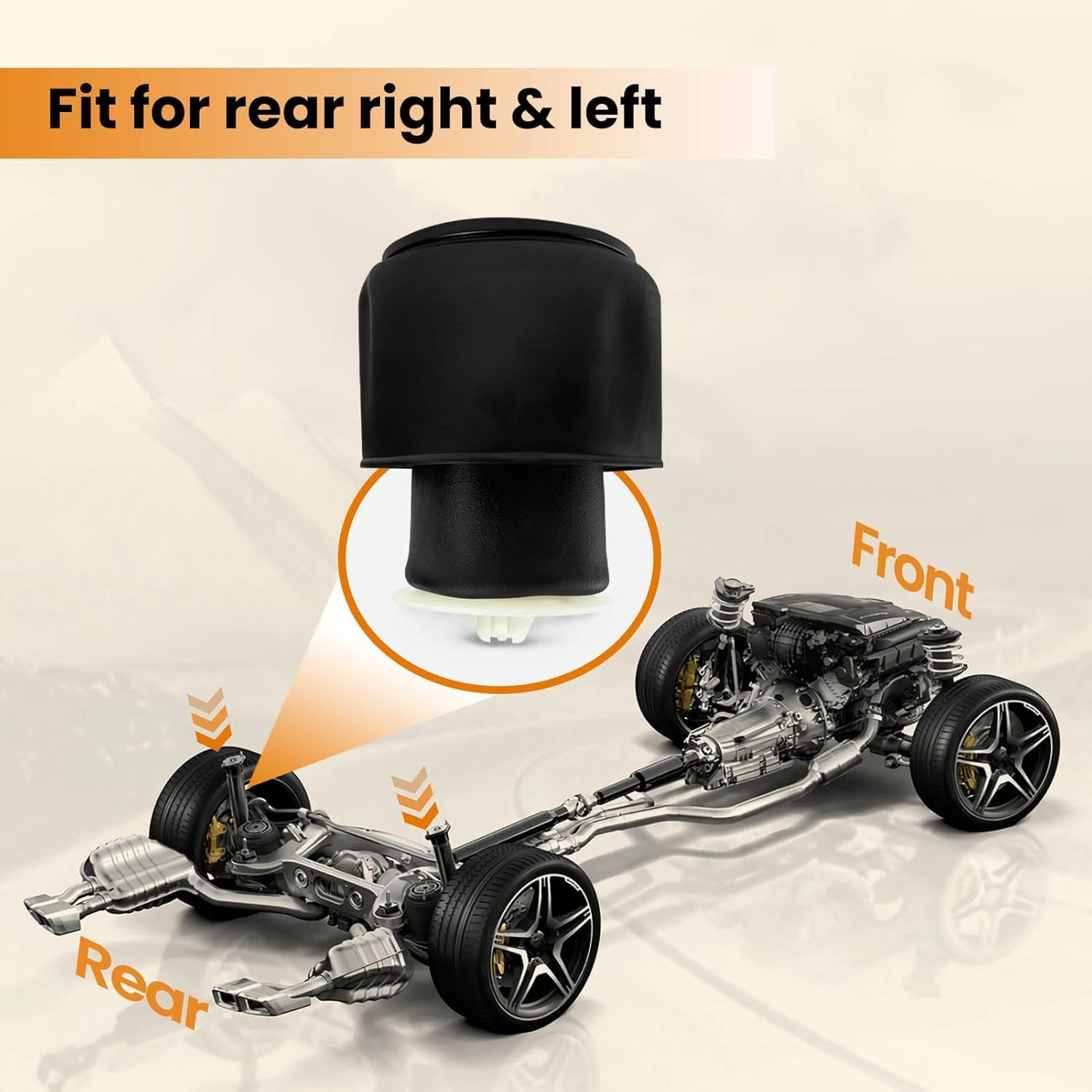 Sospensione pneumatica posteriore Dixhills Molla pneumatica compatibile con Serie 5 GT Serie 5 F07 Touring F11 Sostituzione per 37106781827 37106781828 37106781843 37106781844 37106784380 37106784381