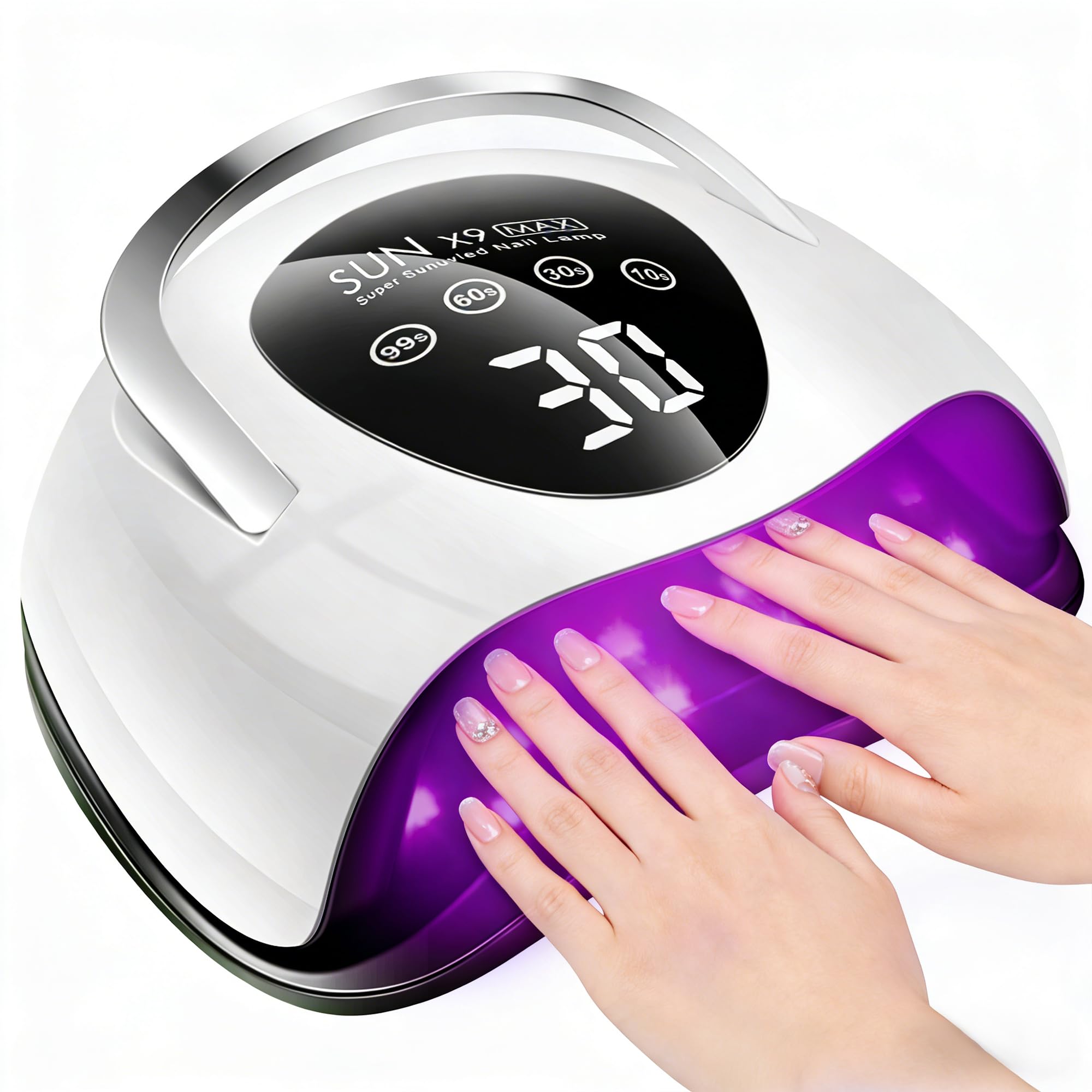 268W UV LED Nail Lamp, 2026 Upgrade UV Light for Gel Nails with 57 Beads, Nail Dryer with 4 Timer Setting & LCD Touch Display, Professional Nail Lamp – Best Gifts