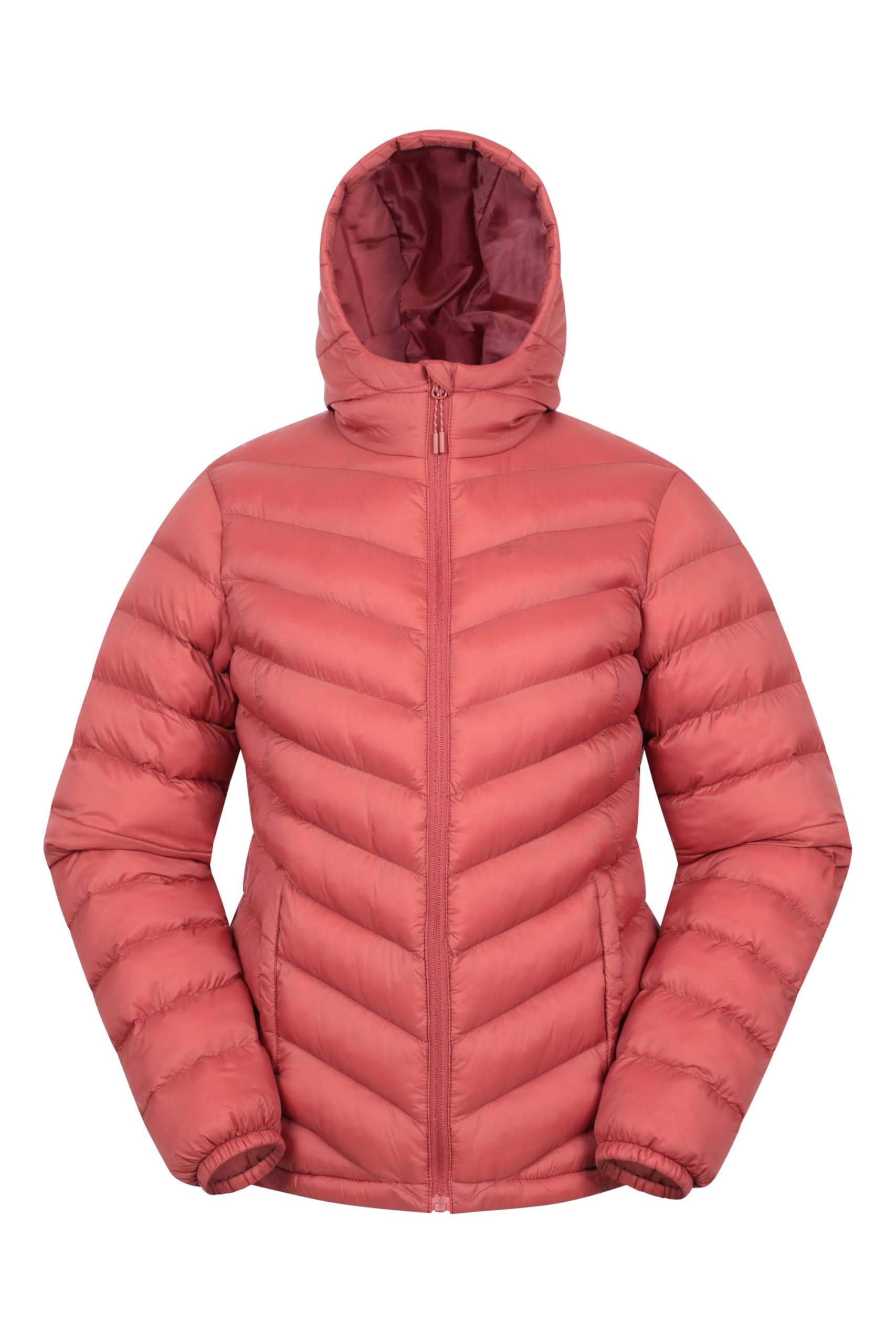 Mountain Warehouse Women's Orange Seasons Padded Jacket - Water Resistant Coat, Puffer Jacket, Front Pockets, Adjustable Elastic Cuffs & Hood - For Autumn, Winter, Outdoors Size 12