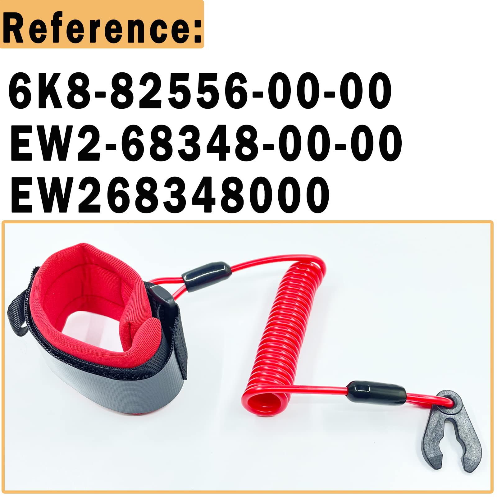 Wrist Straps Yamaha Jet Ski Kill Switch Lanyard - US Flag Safety Tether For  Waverunners (Red) Wrist Lanyard For Keys