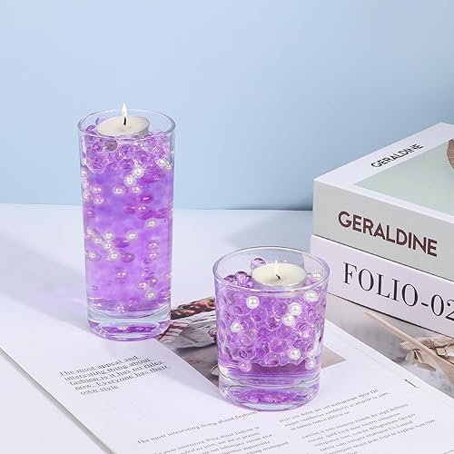 Miniatura 5 de 20000 cuentas de agua moradas para jarrones, cuentas de gel de cristal redondas para velas flotantes, decoración floral, fiesta de Navidad y