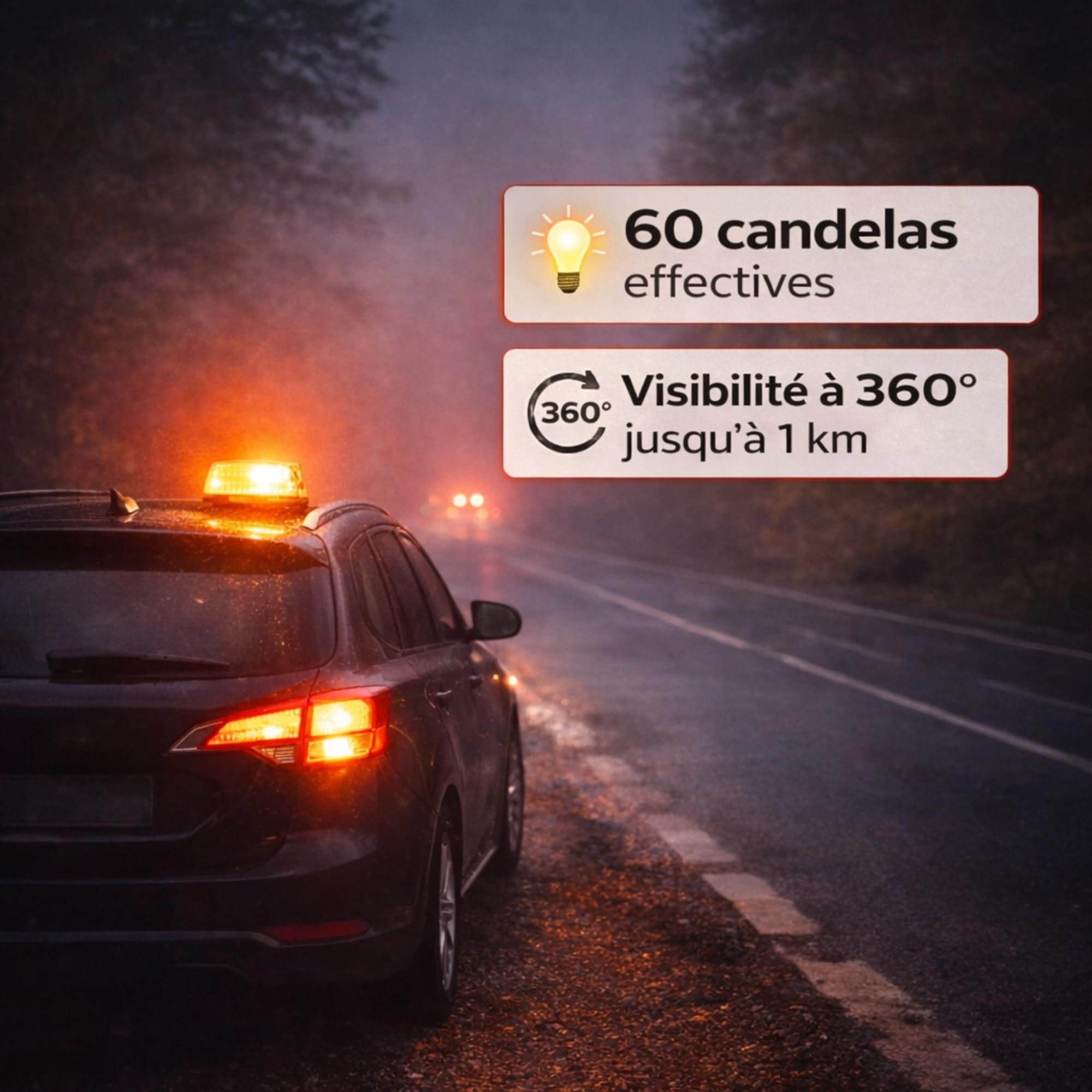 gyrophare led v16 homologué espagne DGT 3.0 Connecté GPS - Balise Lumineuse V16 Voiture - Lumière d’Urgence Homologuée - Balise DGT