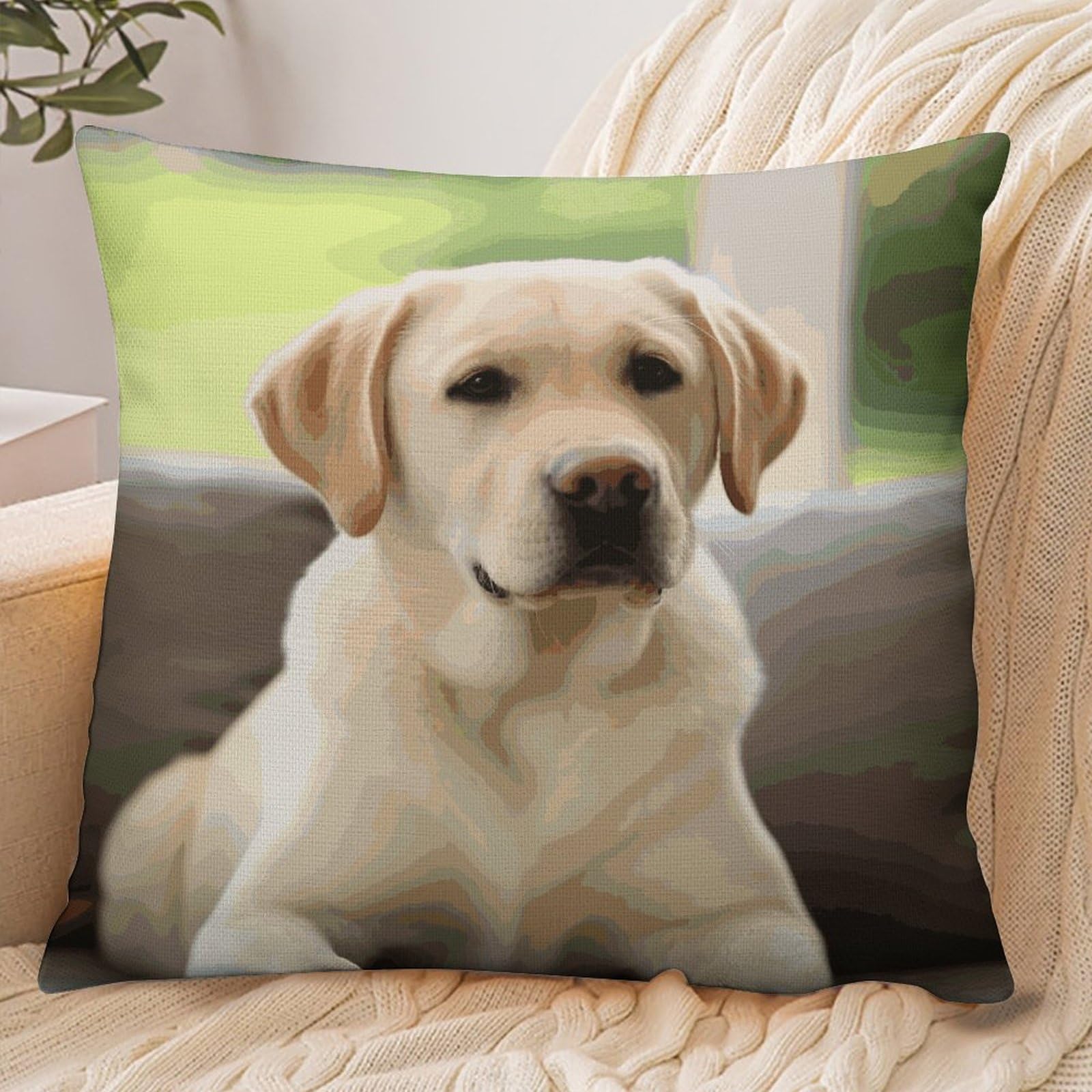 Fekiloot Style Cute Labrador Dog Pillowcase Pillow Sham Pillow Case