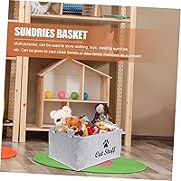 Vista 3 de Caja de almacenamiento de tela, cajas de juguetes para gatos, perros, mascotas, cubo de almacenamiento para gatos