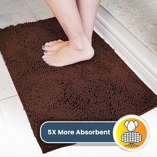 Miniatura 3 de Muddy Mat Tapete de microfibra absorbente para puertas y mascotas, antideslizante, grueso, lavable, felpilla suave, para cocina, dormitorio,